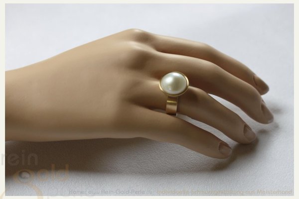 Gold Ring, gerade - Mabe Perle - Globe 585