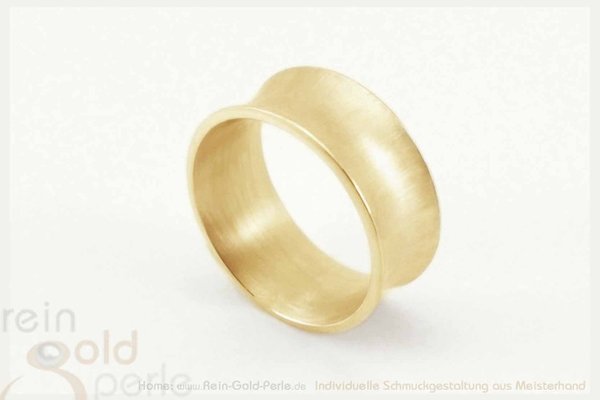 Gelb Gold 585 Ring - gewölbt, breit