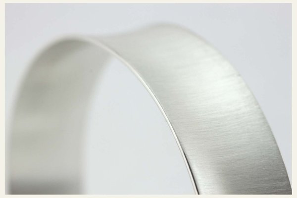 Silber Armspange - 15mm breit, gewölbt