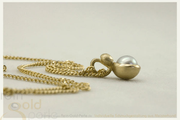 Kette - Globe twisted - 585 Gold, Perle