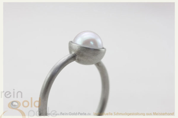 Set - Globe midi - Silber mit weißer Perle