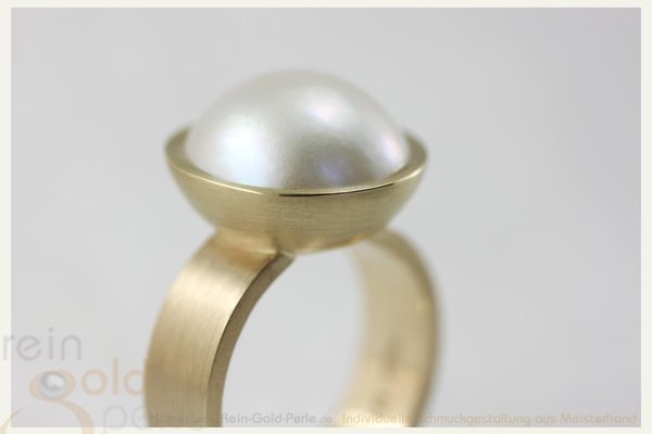 Gold Ring, gerade - Mabe Perle - Globe 333