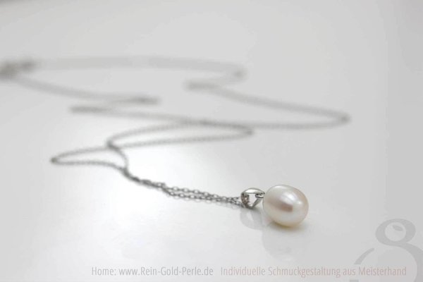 4-Set - Silber mit weißen Perlen