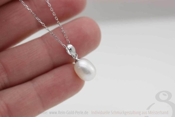 4-Set - Silber mit weißen Perlen